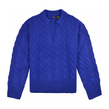 Ralph Lauren, V-neck Knitwear Blauw, Dames, Maat:M
