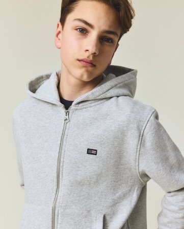 Lexington Teen organic cotton hoodie, light grey melange