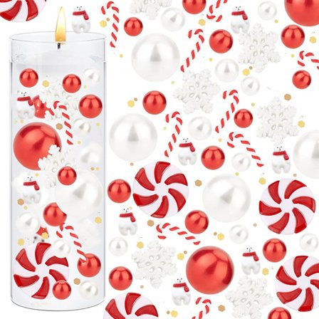 Jul Vas Filler Pärla För Vas Pärlor Vattengeler Pärlor Jul Flytande ljus DIY Julljus Hantverk