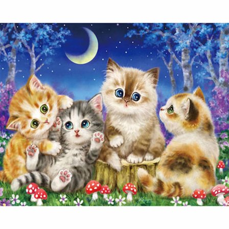 30x40 cm 5D DIY-timanttimaalaus, täydellinen sarja, eläinsarja Cat dot