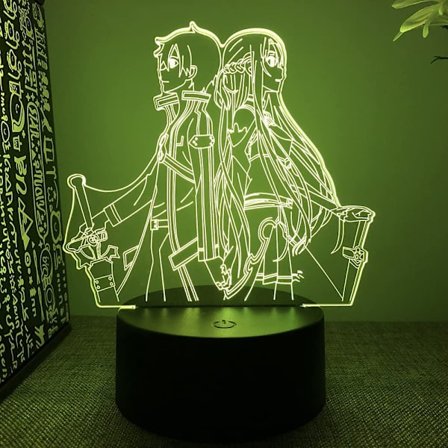 3D nattlampa Anime Sword Art Online Tonggu USB Touch Färg