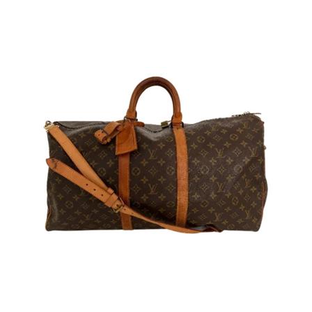 Louis Vuitton Vintage, Pre-owned Coated canvas travel-bags Bruin, unisex, Maat:ONE Size,leer