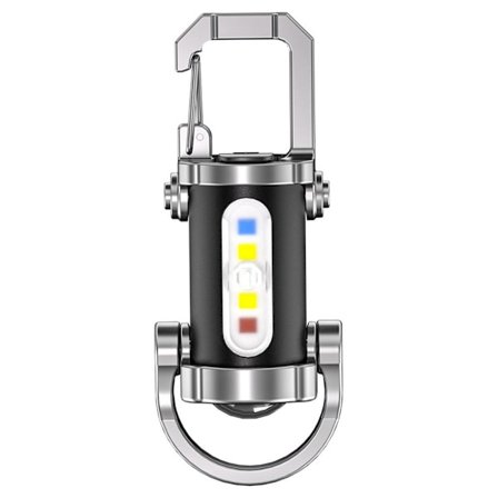 1200LM Supersterk Mini Nøkkelringlykt, 2025 Ny Vanntett Nøkkelringlykt, 3 i 1 Kraftig Mini Lommelykt med Power Bank & 7 Moduser{REN}
