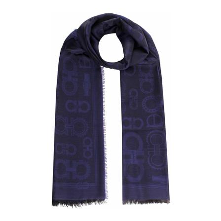 Salvatore Ferragamo - Sjalar - Blå - Dam - Storlek: One Size, Dam, Storlek: ONE SIZE