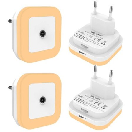 Sats med 4 LED-lampor med variabel intensitet med halvmånelock 0,2