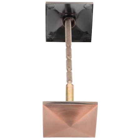 Dørhul dæksel zink legering dørhul fyldplade dør dørhul dæksel forsyning (9.50X3.80X3.80CM, brun)