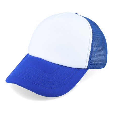 Beechfield - Blå trucker Caps - Foam Bright Royal/White Vintage Trucker @ Hatstore