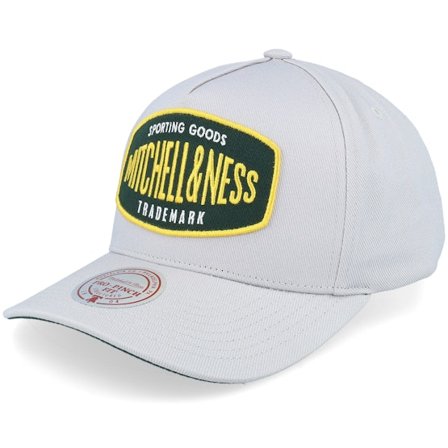 Mitchell & Ness - Grå adjustable Caps - Sporting Pro Crown Grey/Green A-Frame Adjustable @ Hatstore