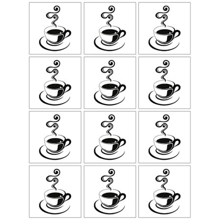 Kakeldekor kaffe silhuett