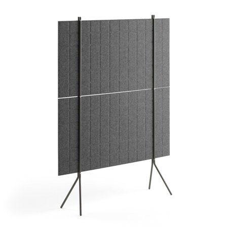 Raumtrenner SPLIT, 1200 x 1500 mm, dunkelgrau
