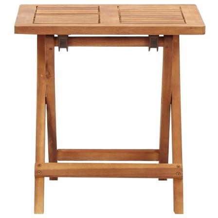 vidaXL Hopfällbart trädgårdsbord 40x40x40 cm massivt akaciaträ Brun