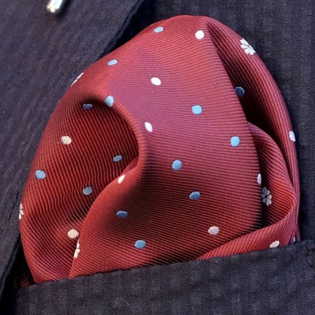 Pañuelo de bolsillo burdeos para hombres - Pañuelos de bolsillo estampados