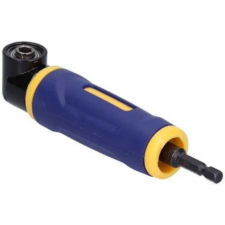 Gul Blå Vinkelrät Förlängningsdrivare Borrstång 1/4" Hex Borr Bitshållare 90 Grader Kil Elektrisk Borr Vinkelrät Drivare