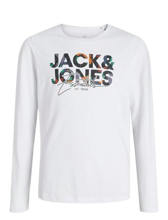 Jack & Jones Jjgeplas Tee Ls Crew Neck Mni - White - 116