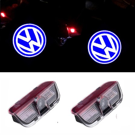 Egnet til Volkswagen Velkomstlys Passat Sagitar Golf Touran Scirocco Hui Ang Touareg CC Dørprojektorlys (2 stk.)