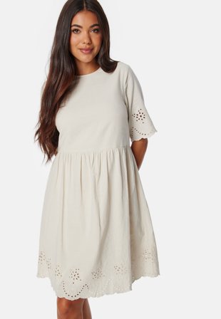 Pieces Pcalmina Embroidery Dress Birch Vaatteet