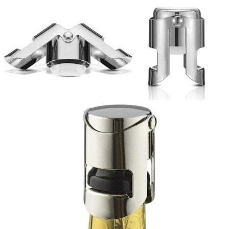 3 kpl ruostumattomia samppanjatulppia kuohuviinille B