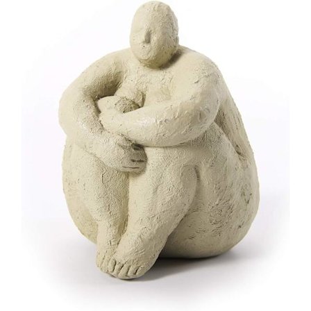 Kunst kvinne skulptur statue yoga dekor gave harpiks figur kunst 18cm,sitte