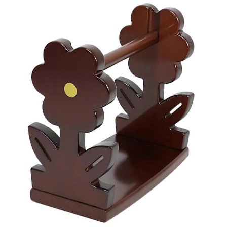 Garnholder i tre, blomsterformet garnoppbevaringsorganisator, garnstyring, heklenål tilbehør