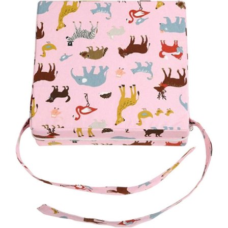 Baby Stol Forhøjningspude, Aftagelig Småbørns Booster Sæde til Spisning med Dobbelte Stropper, Vaskbar Bærbar Justerbar Tyk Spisestol Forhøjning