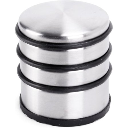 Ovipysäytin mattaharjatusta ruostumattomasta teräksestä 7cm, korkeus: 8cm - Massiivinen ovi