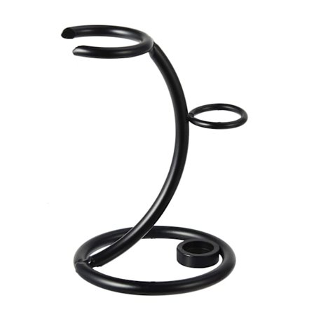 Klassisk barberingsstativ til sikkerhedsskraber og børste - Dobbelt holder til opbevaring af herrepleje, bordplade badeværelsesorganisator med stabil 