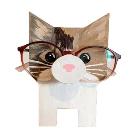 Silmälasipidike Eläinlasikehys Koira Puinen Silmälasiteline Nopea
