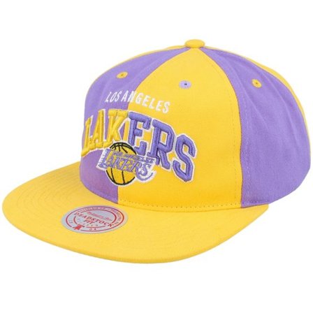 Mitchell & Ness - NBA Gul snapback Keps - Los Angeles Lakers Pinwheel Of Fortune Yellow/Purple Snapback @ Hatstore