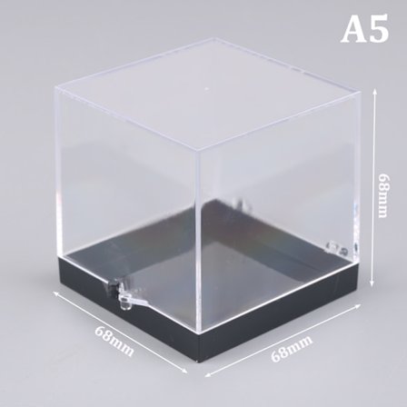 1 stk. Oppbevaringsbokslokk Gemstone Display Mynt Clear Container Spes