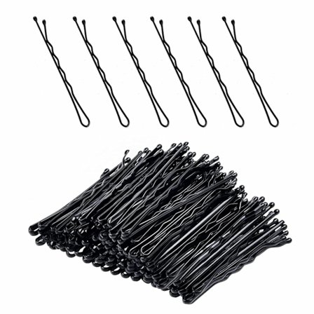 2.4" Sikkert fastgørende sorte hårnåle til knold til kvinder og piger, ZQKLA