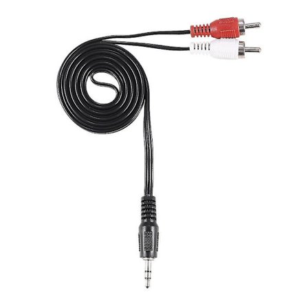 3,5 mm stikprop til 2 RCA han-stereo lyd Y-adapterkabel