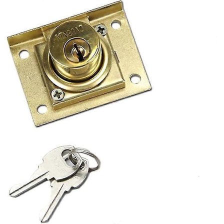 Cam Lås Møbellås Cylinder Messing Cam Lås Skab Kabinet Dørlås med Nøgler til Postkasse, Skabe, Skabe - q36/YY
