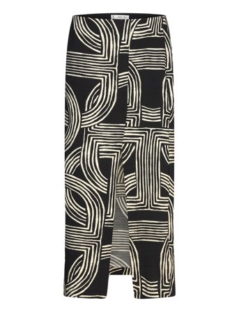 Mango | Printed Skirt With Slit | 38