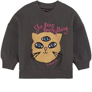 Mini Rodini Black She Sees Everything Sweatshirt 140/146 cm - Jumpers and knitwear - 140/146 cm - Black