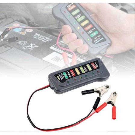 1 stk. Bilbatteritester 12V Bilbatteribelastningstester Test Batteritilstand og Alternatorlading Passer for Bil Lastebil Motorsykkel ATV SUV Båt (