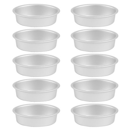 10 stk Mini Oval Eggformet Aluminium Legering Metall Ostekakeform Brødform Tart Holder Pudding Je -xx