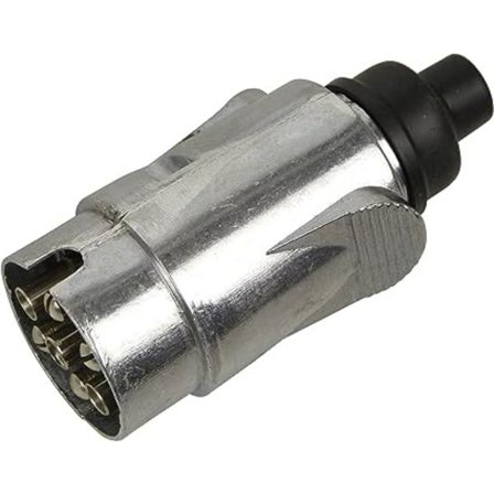 Släpvagnskontakt 7pol. metall