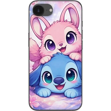 Kompatibel Mobilcover til Apple Apple iPhone 16e Sød kawaii illustration med pink og blå fantasidyr, store øjne og bløde farver perfekt til børne