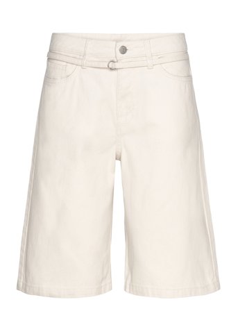 Monki Low Rise Cargo Cotton Twill Jorts - Beige - 32
