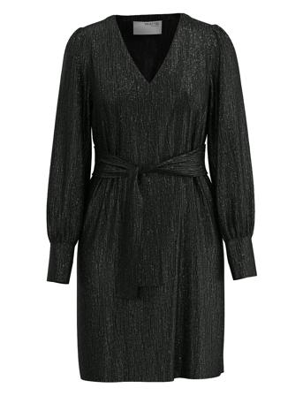 Slfanita Agnethe Ls Short Dress Kort Klänning Black Selected Femme