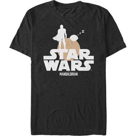 Prisjägare och barn silhuetter Star Wars Mandalorian T-shirt XXL