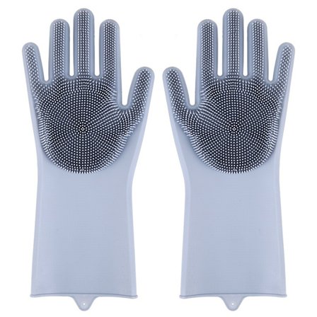 Hushållsdiskhandskar Silikon anti-skållnings anti-sladd handskar Diskartefakt kök tålig diskmaskin hushållsarbete vattentät diskmaskin