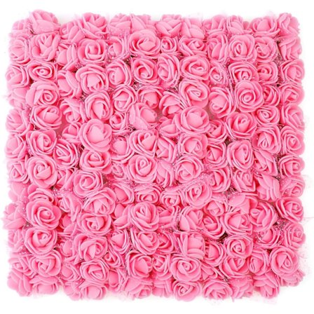 Kunstige Rosenblomster, 144 Stykker Mini Falske Roser, Små Falske Rosenblomster til Bryllup Brude Hårklemmer Hovedbånd Tilbehør Lav B
