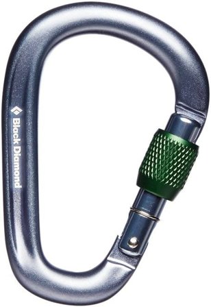 Black Diamond Pearlock Screwgate Carabiner Gray
