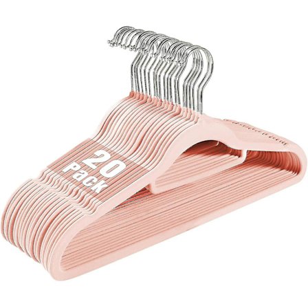 Sammetshängare som inte glider, kostymhängare i sammet som sparar utrymme