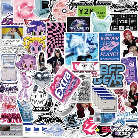 53 STK Y2K Girls e Estetisk Decal Dagbok Motorsykkel Laptop Scrap