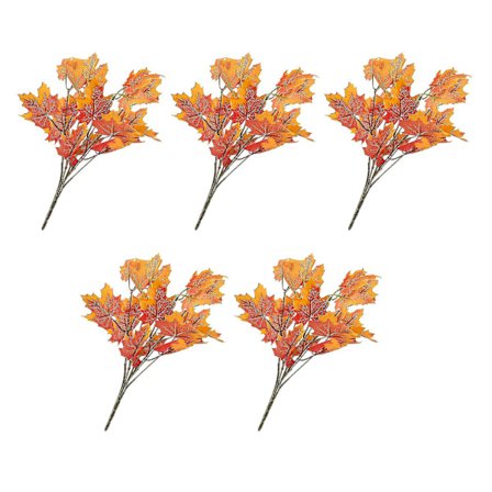 Kunstige Mapaves Grener Blader 5 Bunter Rotter Utendørs Uv Maure