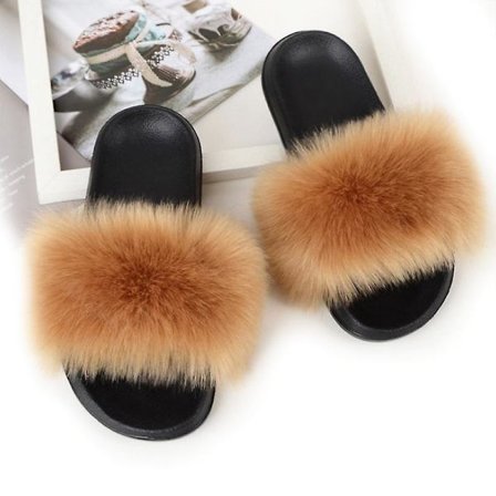 Mimigo Kvinders Kunstig Pels Slides Kvinders Slides Fuzzy Sandaler Flip Flop Pels Slides Bløde Flade Til Indendørs Udendørs