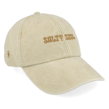 Salty Soul - Beige unconstructed Czapka Z Daszkiem - "Brown Logo Stone Dad Cap " @ Hatstore