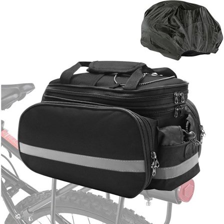 Enkel sykkelveske, sykkelbag, sykkelkoffert, vanntett, enkel skulder, 27L, 34*26 cm, svart